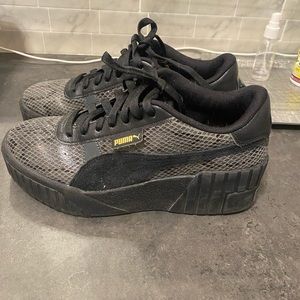 Puma platform sneakers, snake skin.